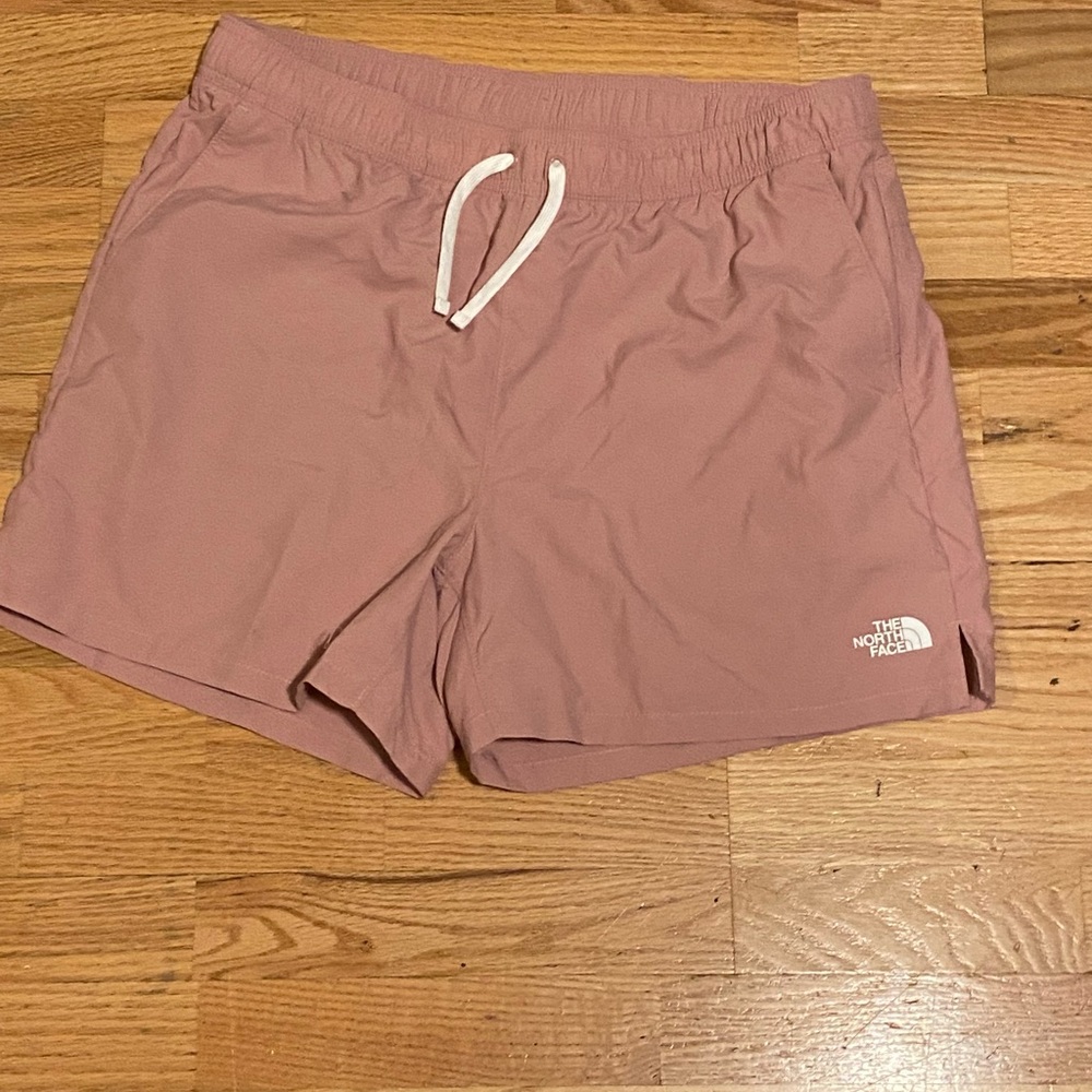 The North Face Rose Pink Athletic Shorts with Drawstring Waist
